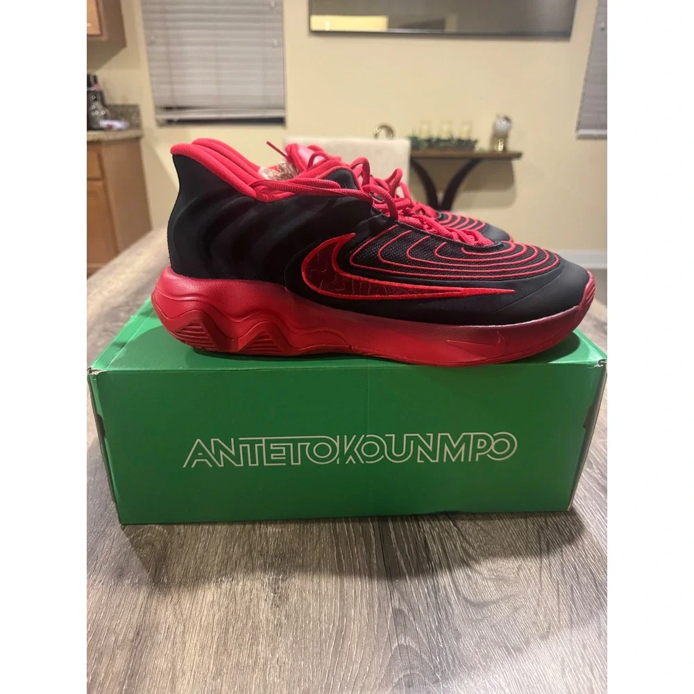 Nike Giannis Immortality 4 Black Team Red University Red FQ3680-004 Mens 10.5 - Picture 9 of 9